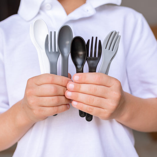 Montii villa és kanál szett - fekete-fehér