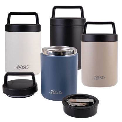 Oasis rozsdamentes ételtermosz kanállal és szósztartóval 480 ml (több színben)