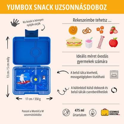 Yumbox Snack Surf Blue / Polar Bear
