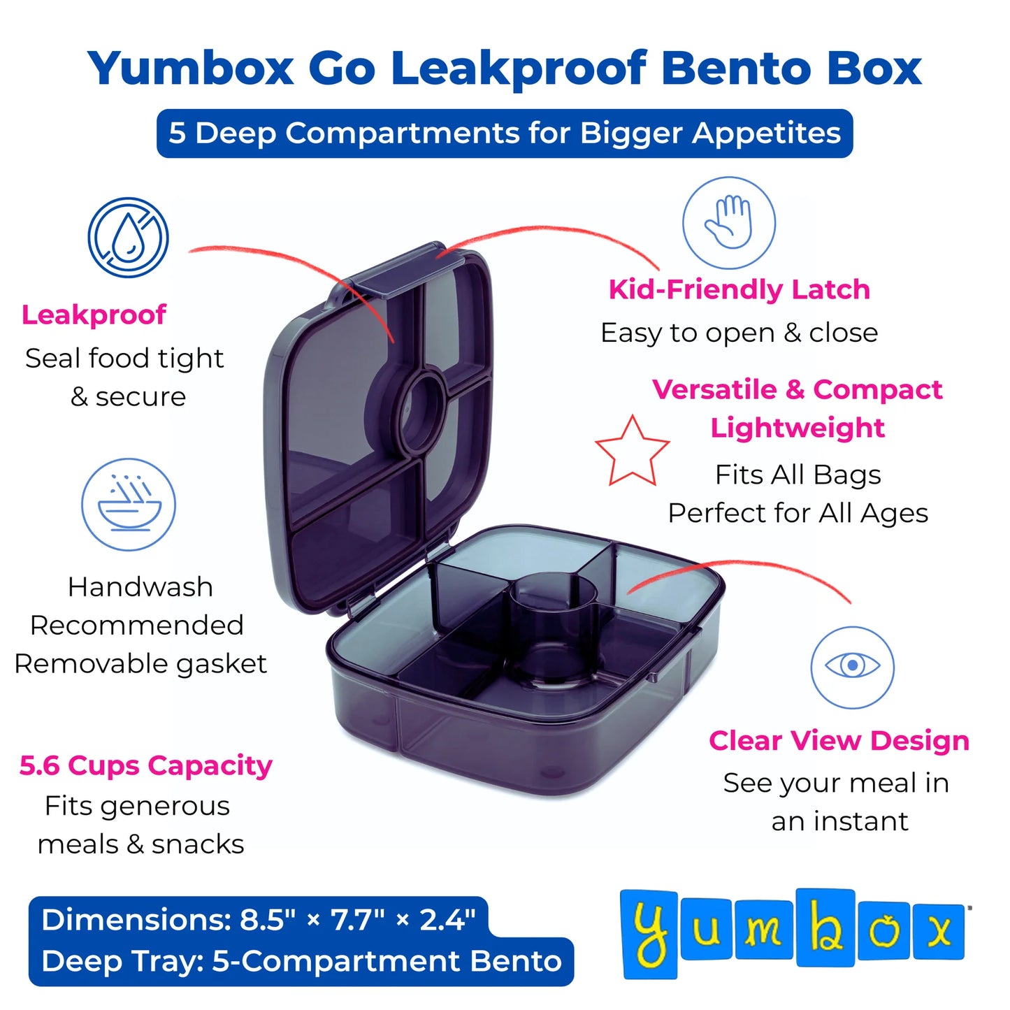 Yumbox Go / Charcoal Berlin Grey
