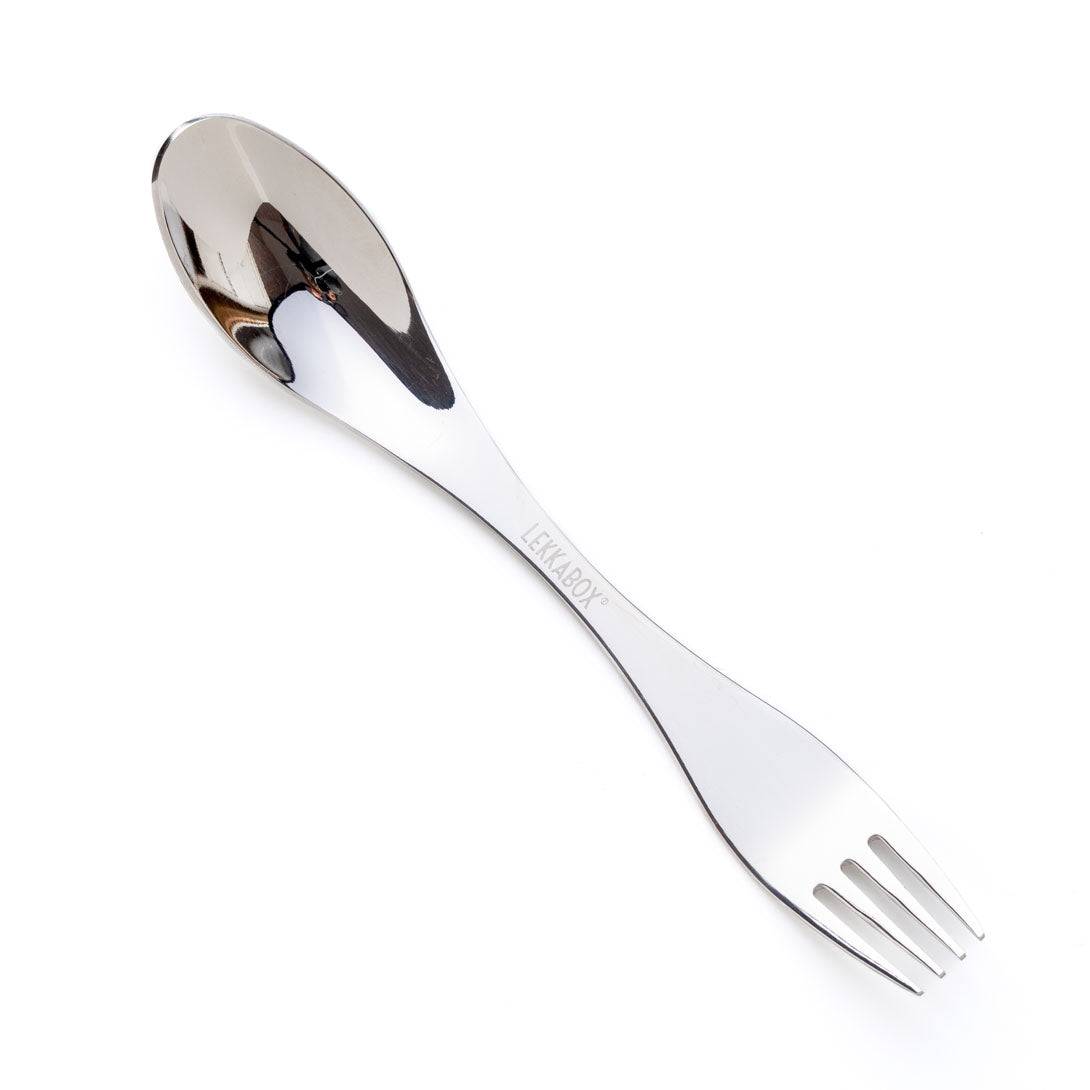 Nagy rozsdamentes acél kanál-villa (19 cm)