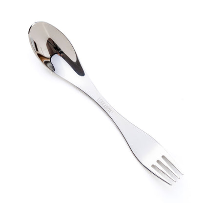 Nagy rozsdamentes acél kanál-villa (19 cm)