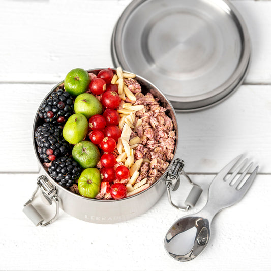 Lekkabox Clipsy - rozsdamentes kerek ételtároló doboz