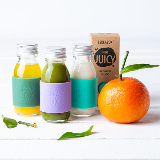 Lekkabox Juicy - Mini üveg szilikon pánttal (60 ml)