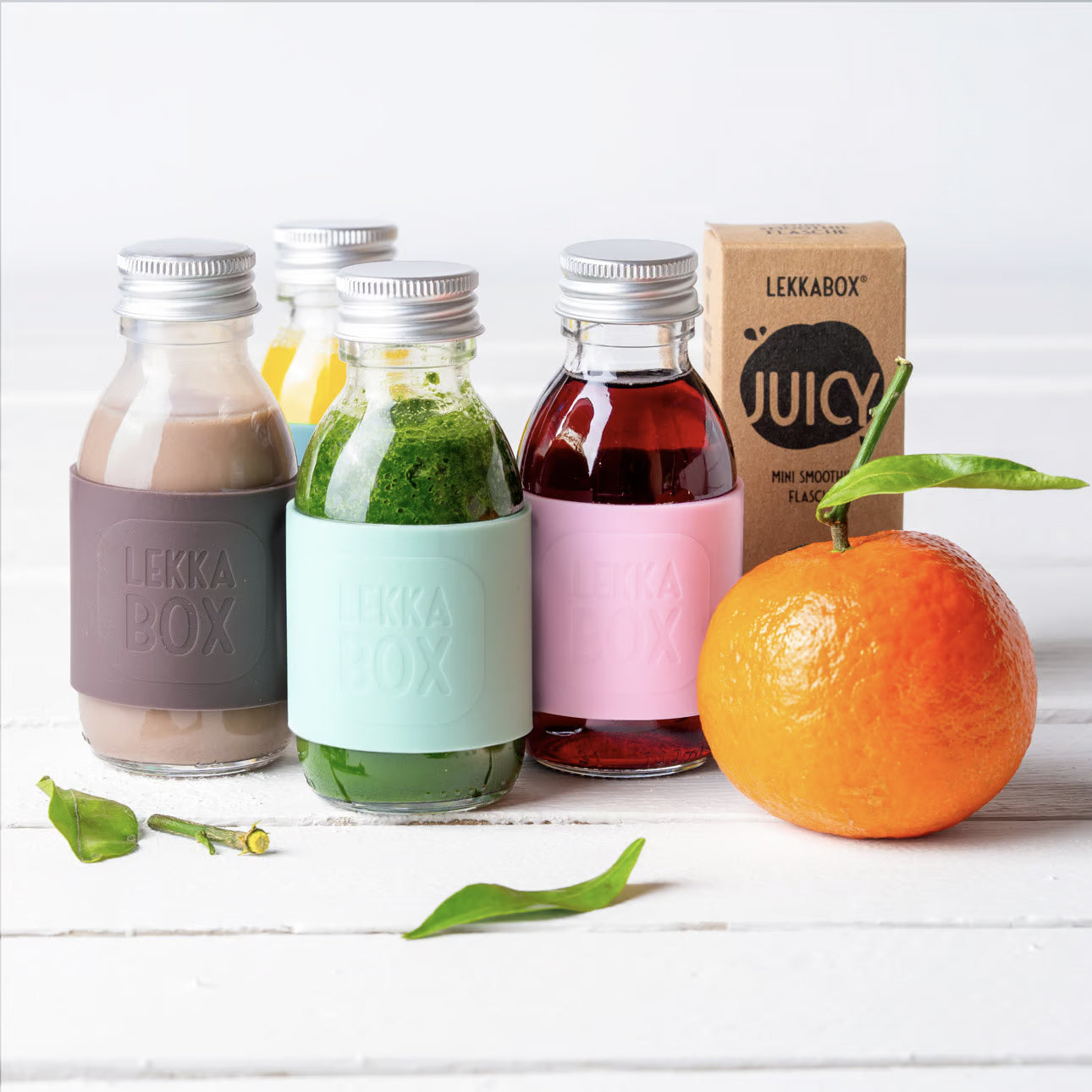 Lekkabox Juicy - Mini üveg szilikon pánttal (100 ml)