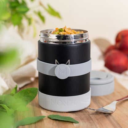 MontiiCo 500 ml ételtermosz - fekete-szürke