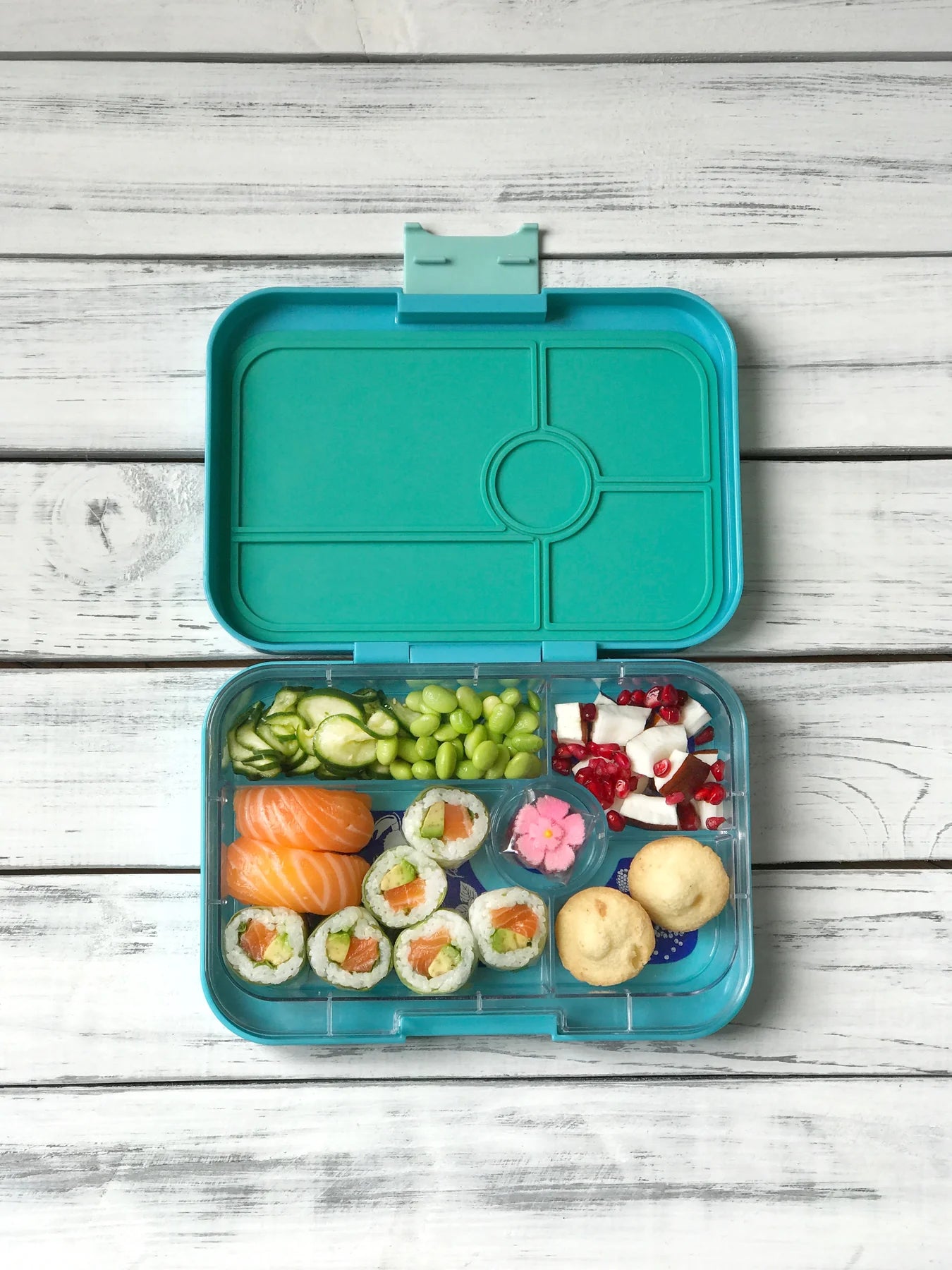 Yumbox Tapas XL Antibes blue / Bon appetit (5 rekeszes)